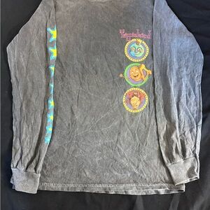 Trippie Red  Long Sleeve Graphic Tee - Black with Neon Stars